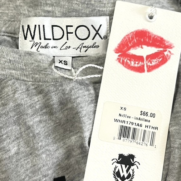 Wildfox NWT I'm An Ilana Broad City Statement Graphic Baby Tee Heather Gray XS - Picture 6 of 8